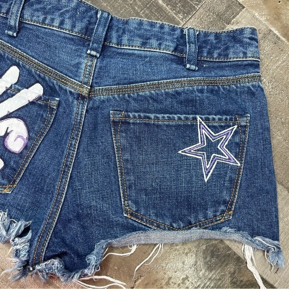 Free People KSU Themed Denim Shorts size 25